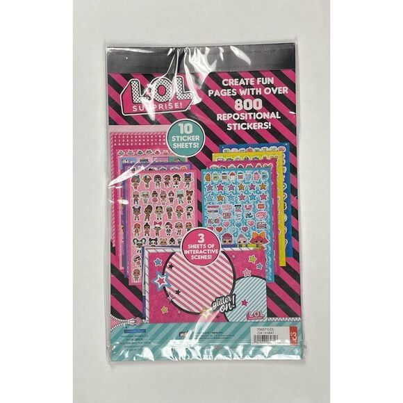 LOL Surprise Sticker Activity Pad with Play Scenes Over 800 Stickers Ages 3+ NIP - Picture 1 of 2